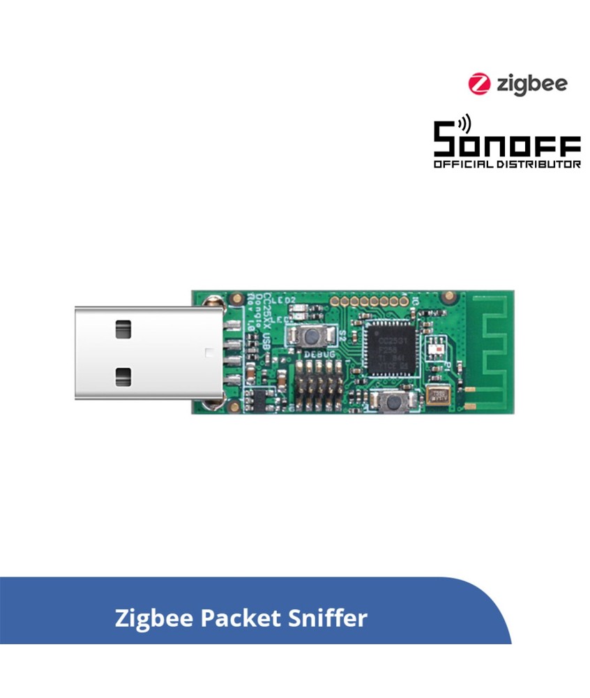 GloboStar® 80051 SONOFF CC2531-R3 - Zigbee Wireless USB Dongle - Packet Sniffer